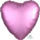 FOIL BALLOON HEART SHAPE - SATIN FLAMINGO PINK