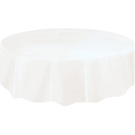 DISPOSABLE TABLECOVER - CIRCULAR WHITE BULK PACK OF 12